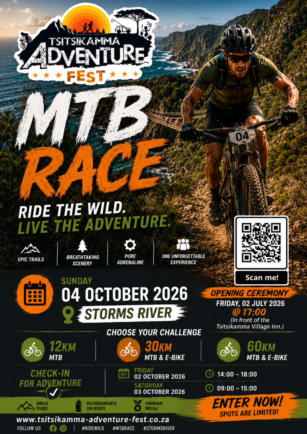 Tsitsikamma Adventure Fest 2026 MTB Race poster