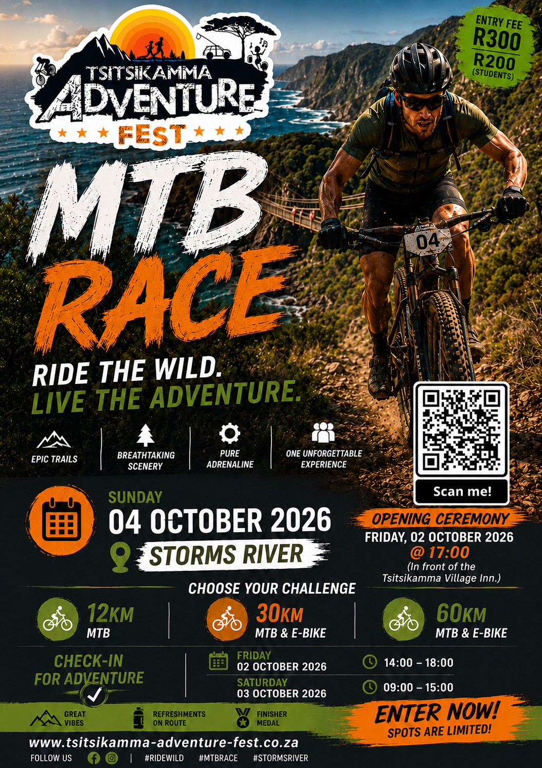 Tsitsikamma Adventure Fest 2026 MTB Race poster